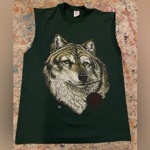 Men’s, Jerzeez, Cut Off, Wolf Tee
